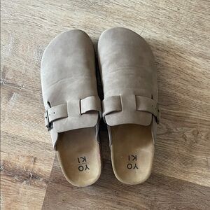 Taupe Slip-On Clogs